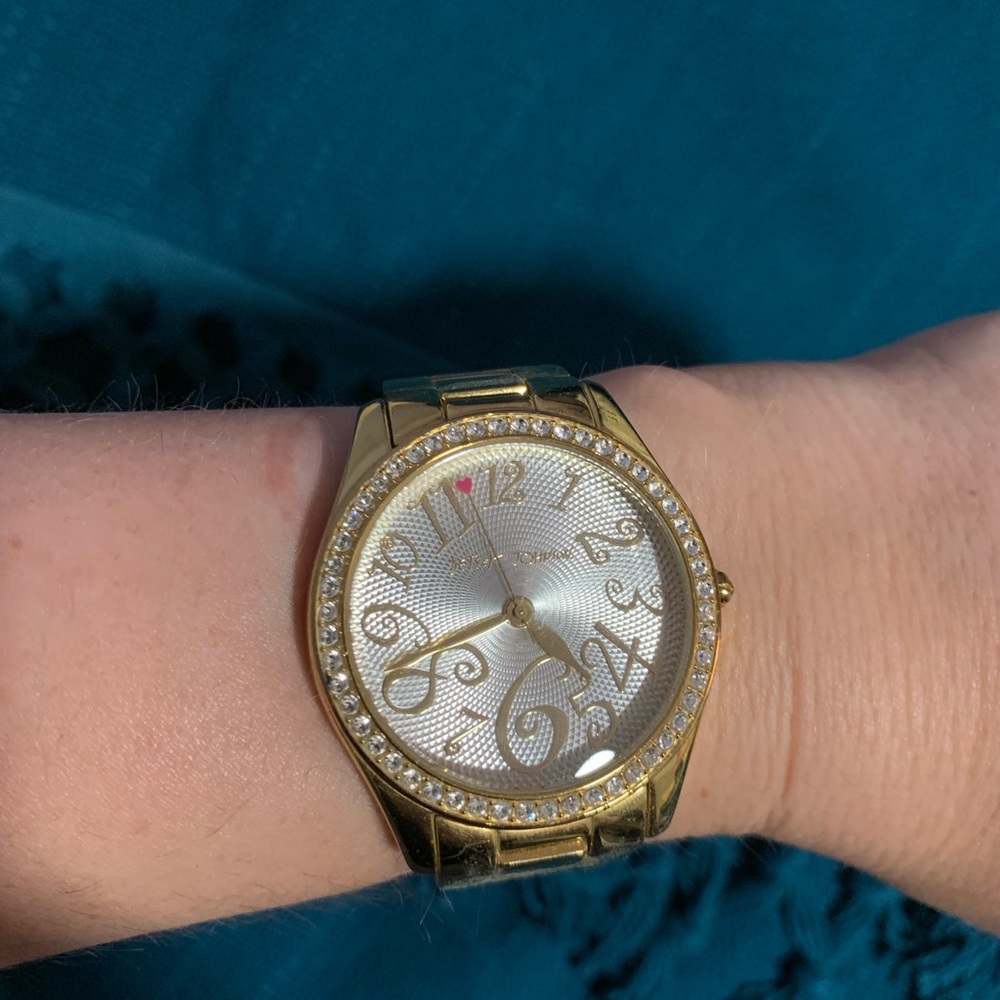 Gold Betsey Johnson watch